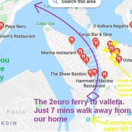 Lejlighed Kalkara's Seafront Flat 30mins From Valletta City! Kalkara